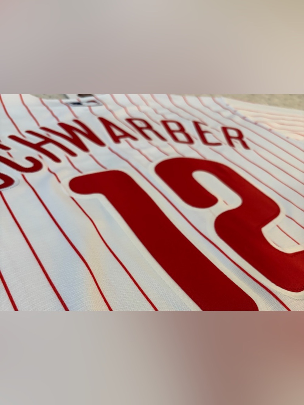 Nike Authentic Philadelphia Phillies Kyle Schwarber #12 MLB Jersey Men’s Size: L - Picture 8 of 9